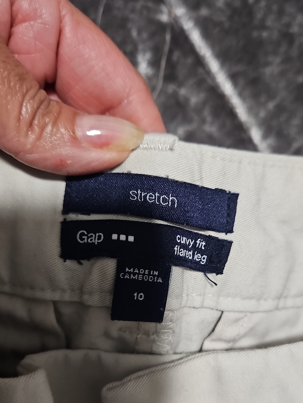 GAP Curvy Fit Flared-Leg Pants in Light Khaki